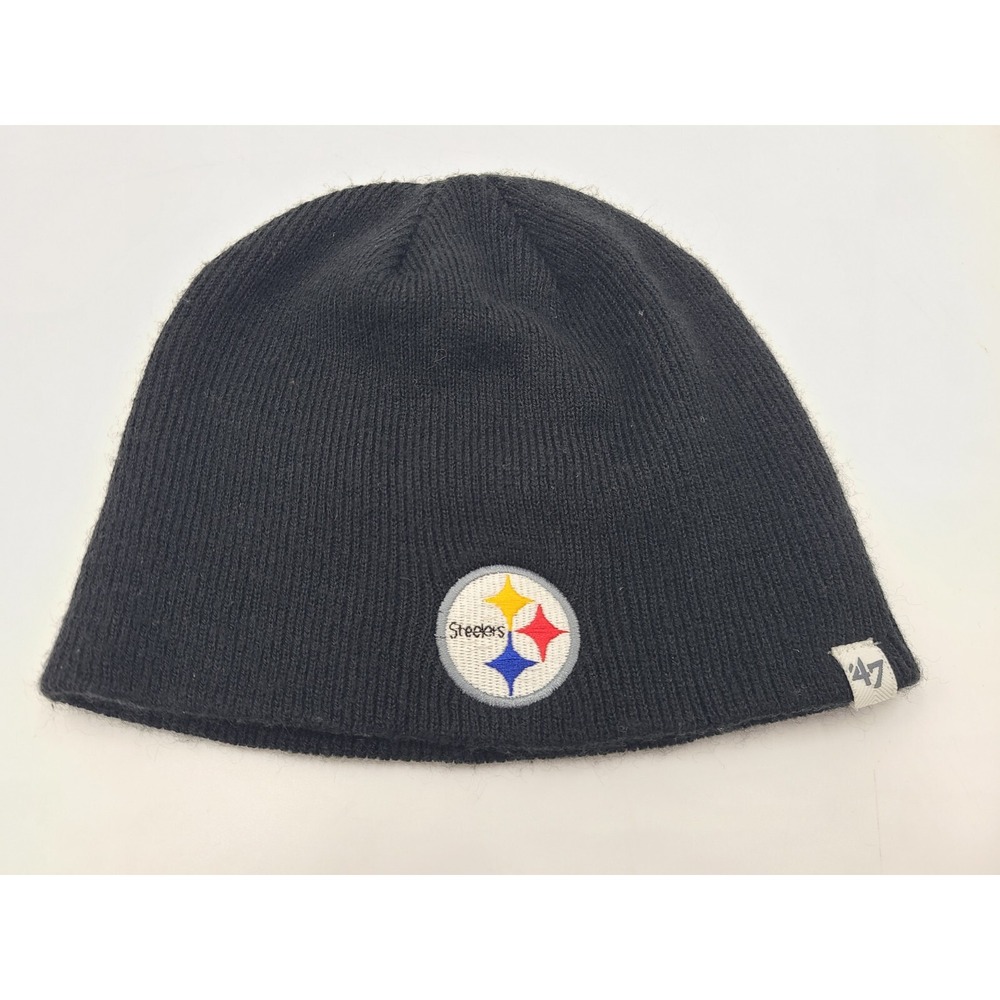 Pittsburgh Steelers 47 Brand (Fits Small) Beanie Winter Knit Hat Stocking Cap